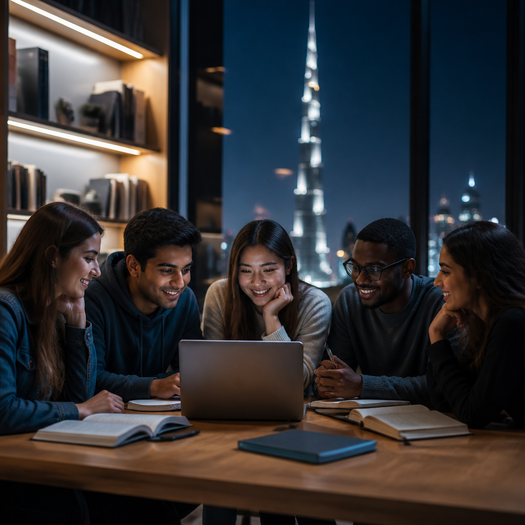 Dubai'de dil okulu öğrencileri